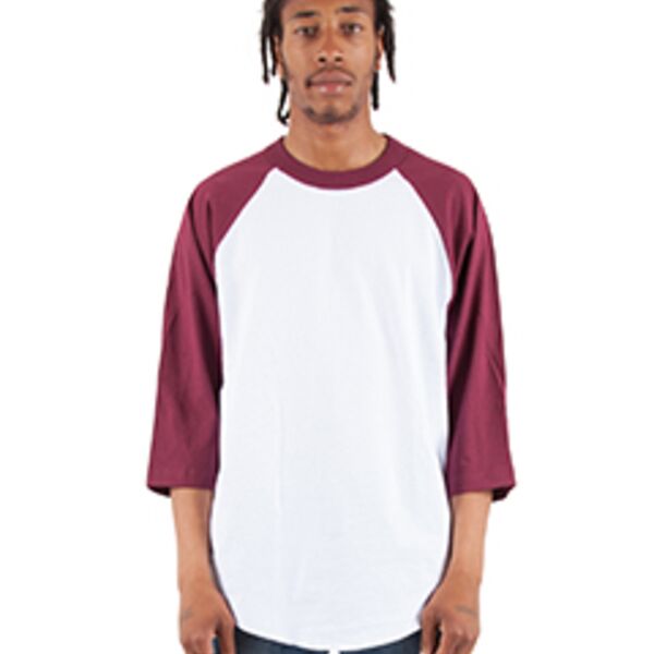 Shaka Wear Adult 6 oz., 3/4-Sleeve Raglan T-Shirt SHRAG Adult 6 oz., 3/4-Sleeve Raglan T-Shirt Thumbnail