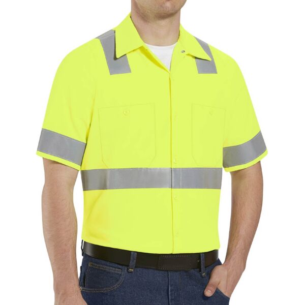 Red Kap High Visibility Safety Short Sleeve Work Shirt SS24HV High Visibility Safety Short Sleeve Work Shirt Thumbnail